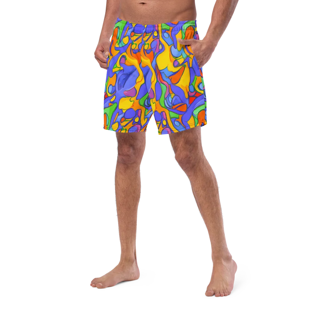 Joffe Swirl on Swim Trunks — Left Front