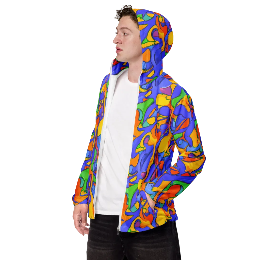 Joffe Swirl on Men's Windbreaker — Left Front