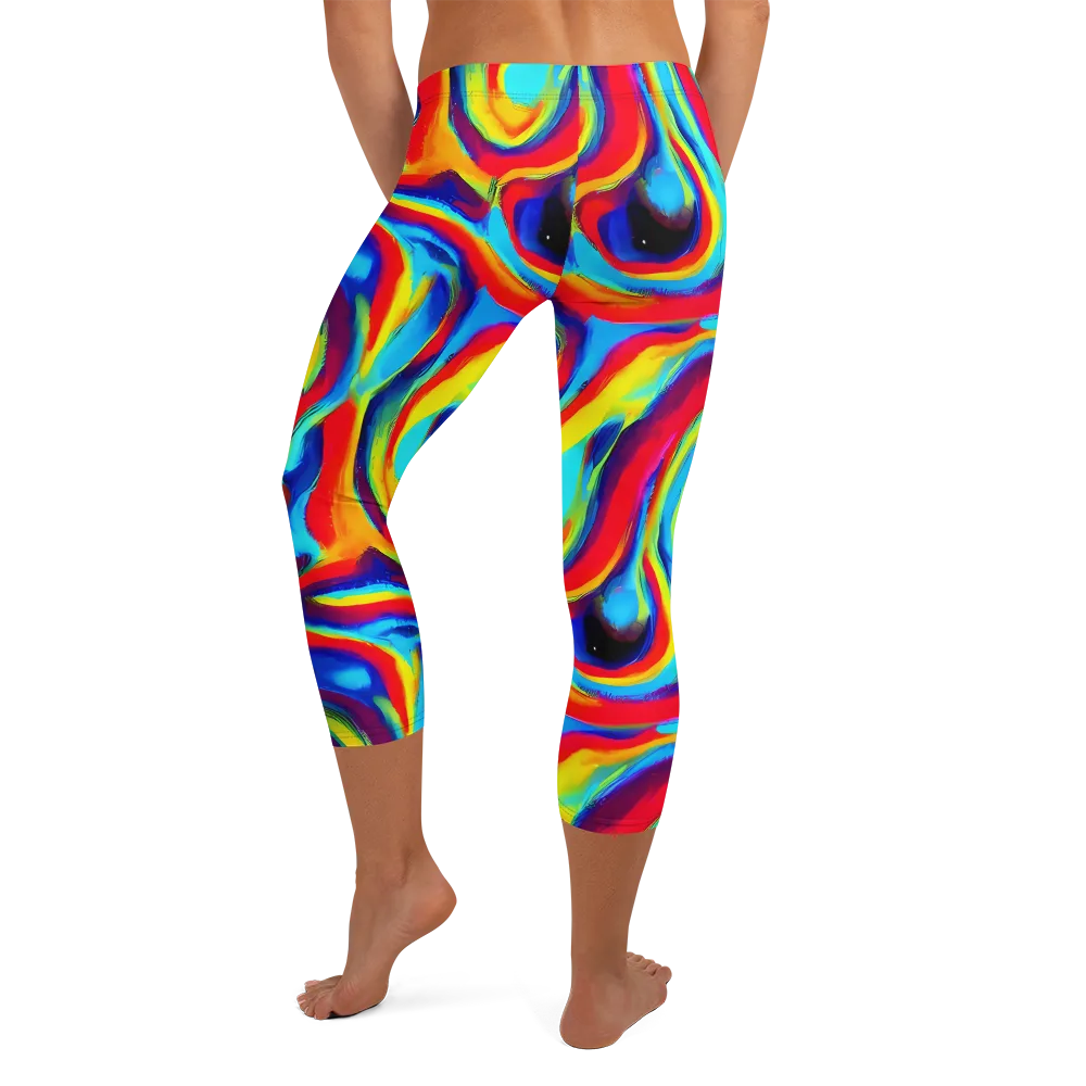 Stael Swirls on Capri Leggings — Back