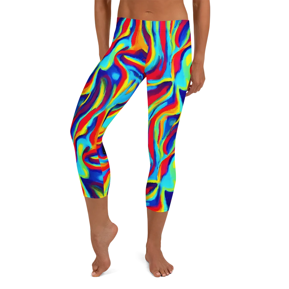 Stael Swirls on Capri Leggings — Front