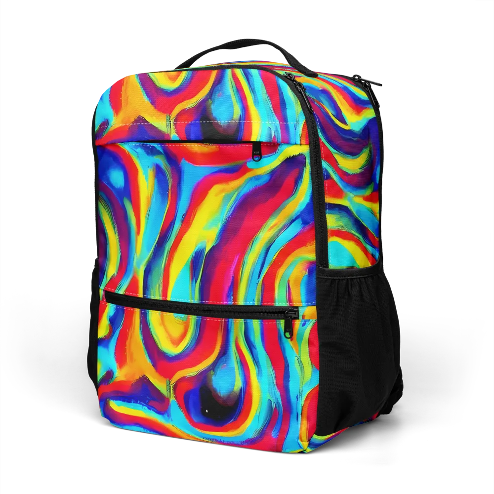 Stael Swirls on Utility Backpack — Left Front