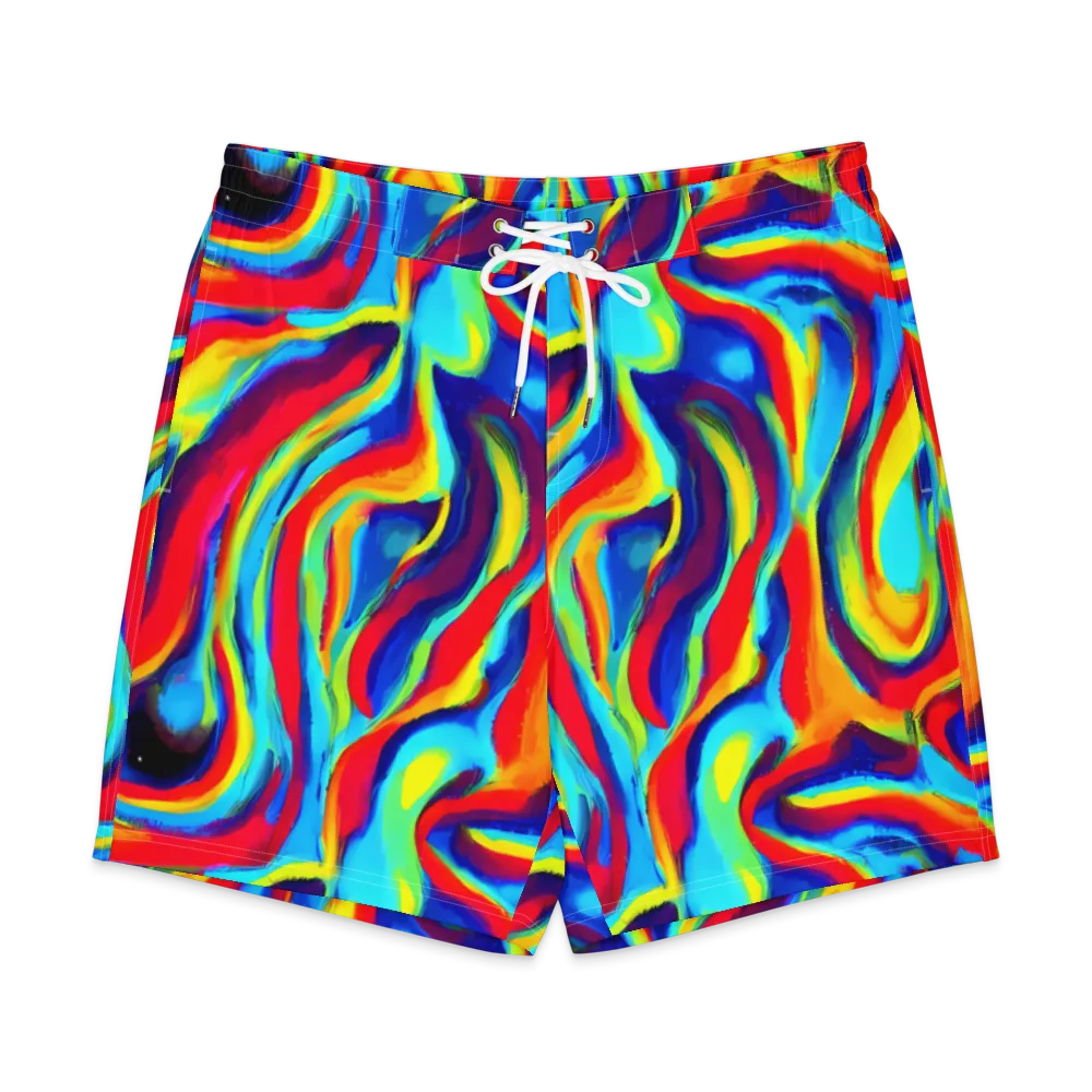 Stael Swirls on Men's Board Shorts — Front