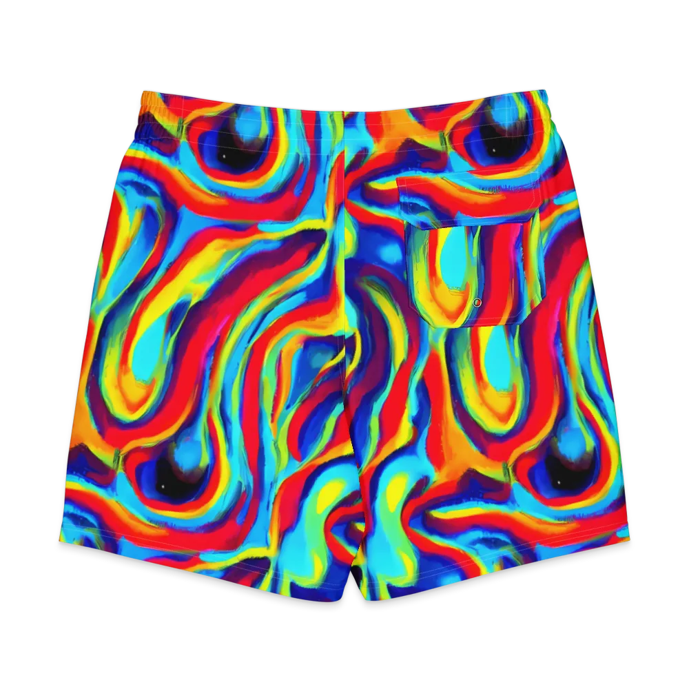 Stael Swirls on Men's Board Shorts — Back