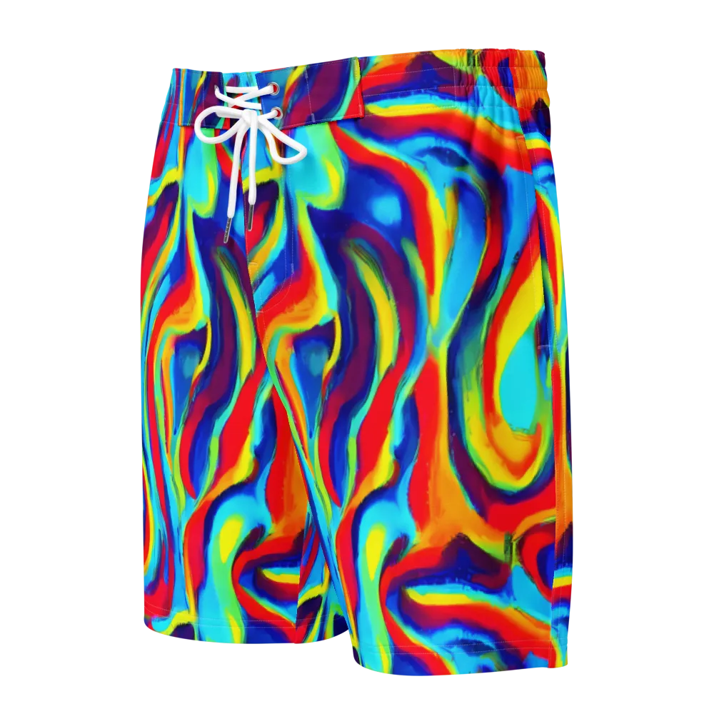 Stael Swirls on Men's Board Shorts — Front