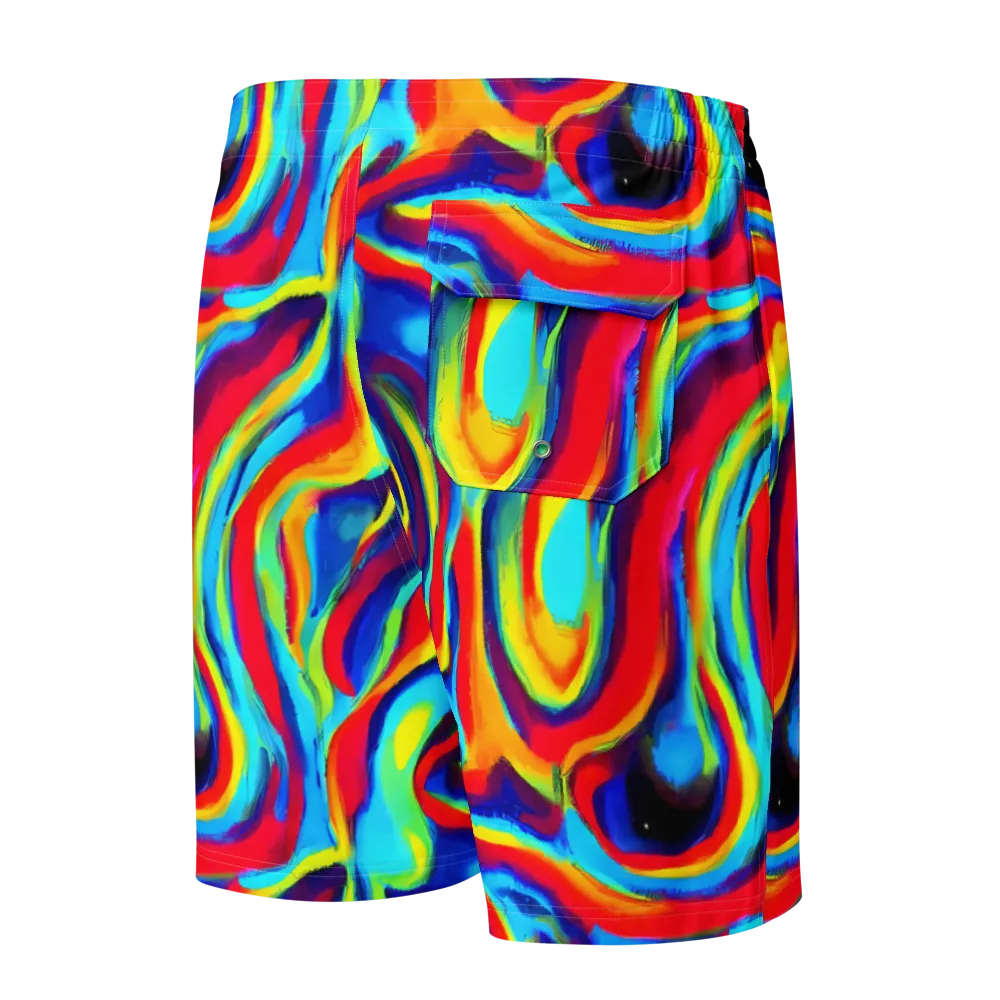 Stael Swirls on Men's Board Shorts — Back