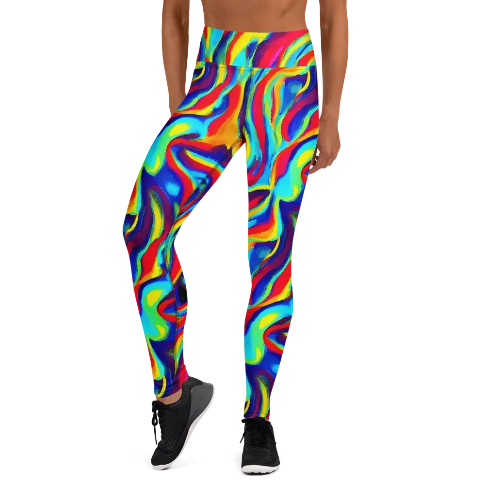 Stael Swirls on Yoga Leggings — Front