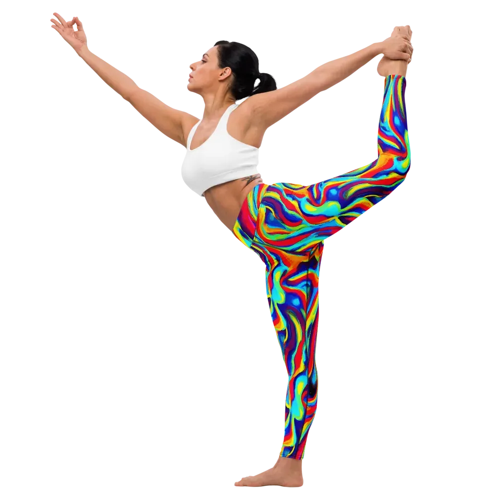 Stael Swirls on Yoga Leggings — Left