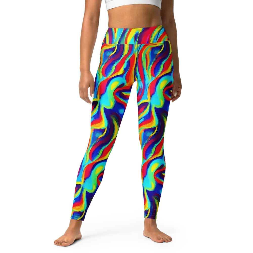 Stael Swirls on Yoga Leggings — Front