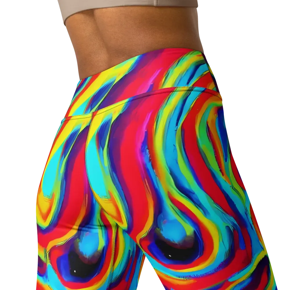 Stael Swirls on Yoga Leggings — Back
