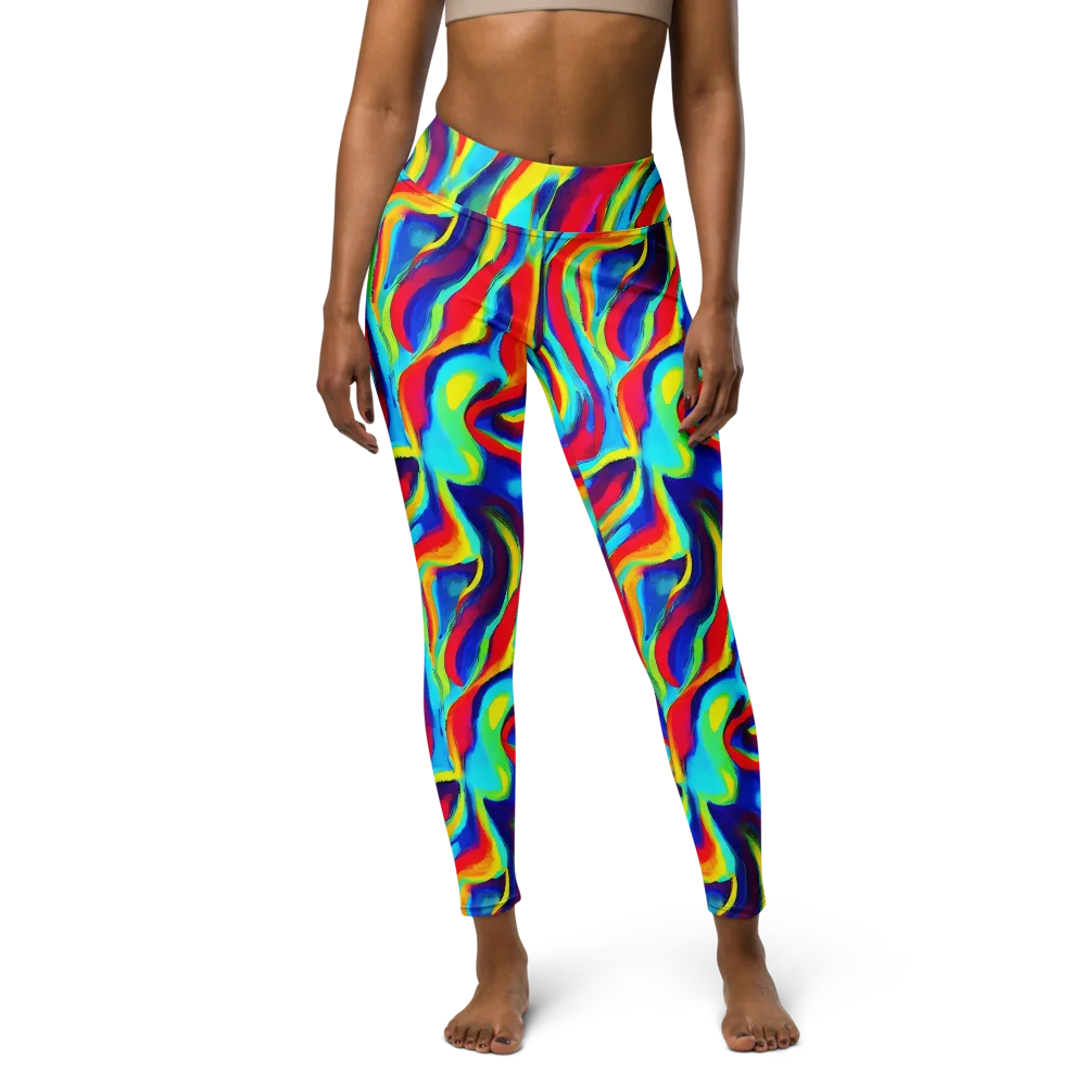 Stael Swirls on Yoga Leggings — Front
