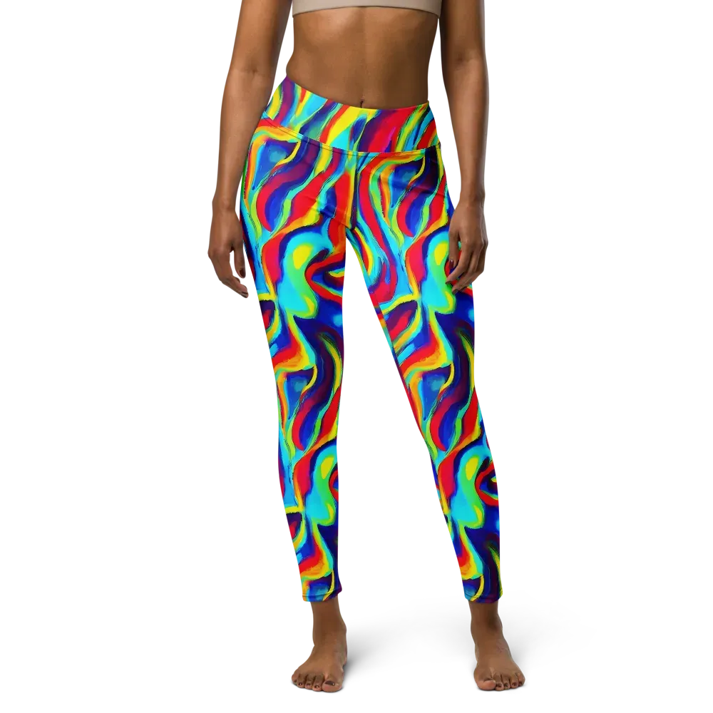 Stael Swirls on Yoga Leggings — Front