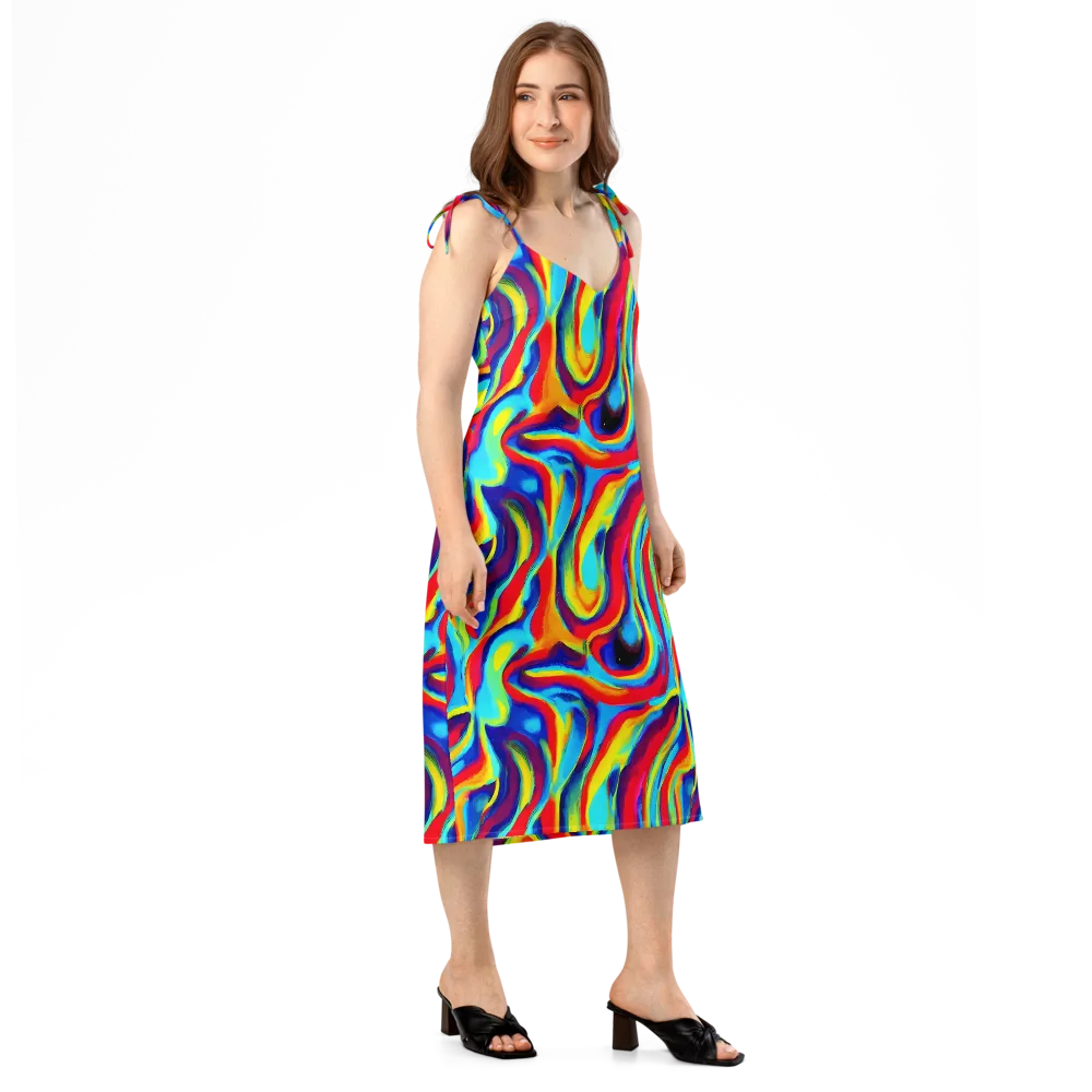 Stael Swirls on Slip Dress — Right Front