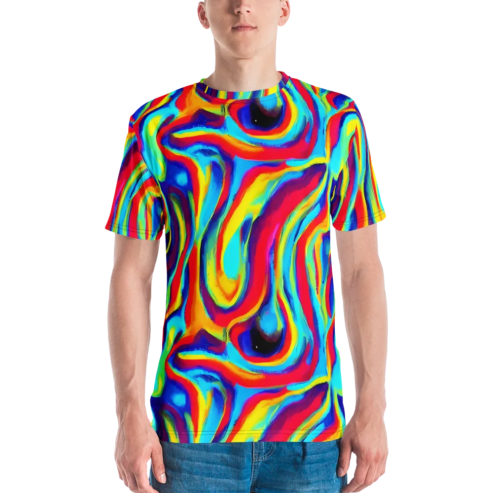 Stael Swirls on Men's Crew Neck T-Shirt — Front