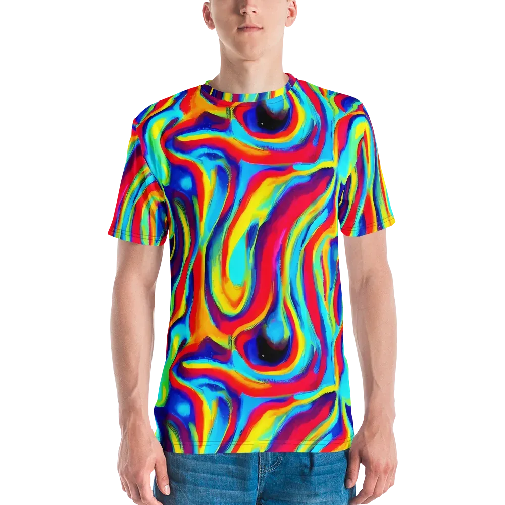 Stael Swirls on Men's Crew Neck T-Shirt — Front