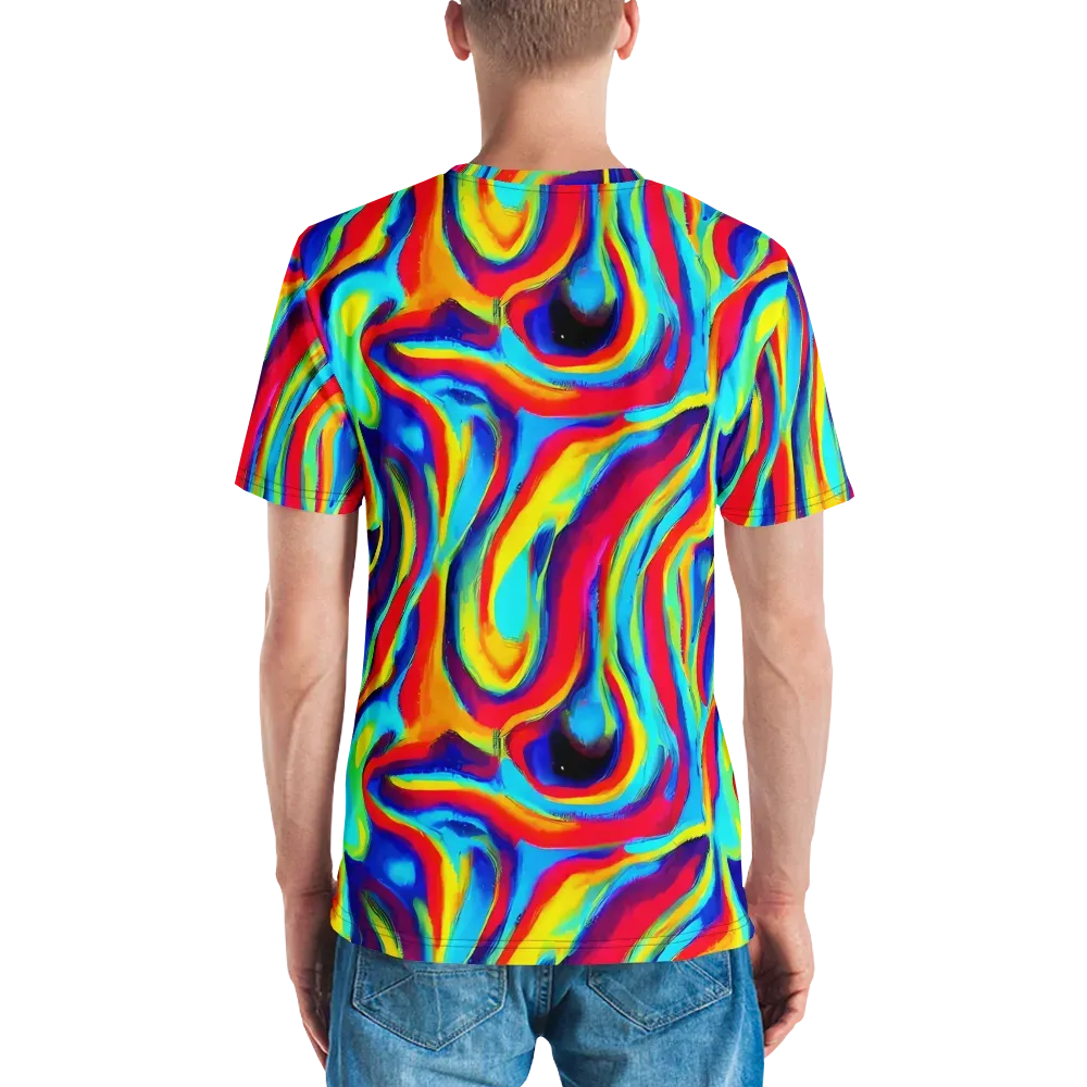 Stael Swirls on Men's Crew Neck T-Shirt — Back
