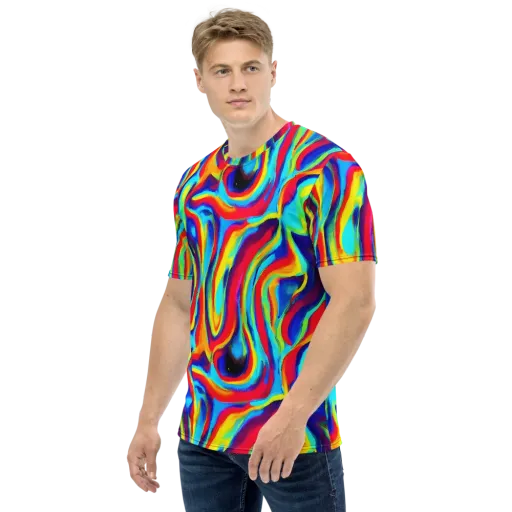 Stael Swirls on a Men's Crew Neck T-Shirt