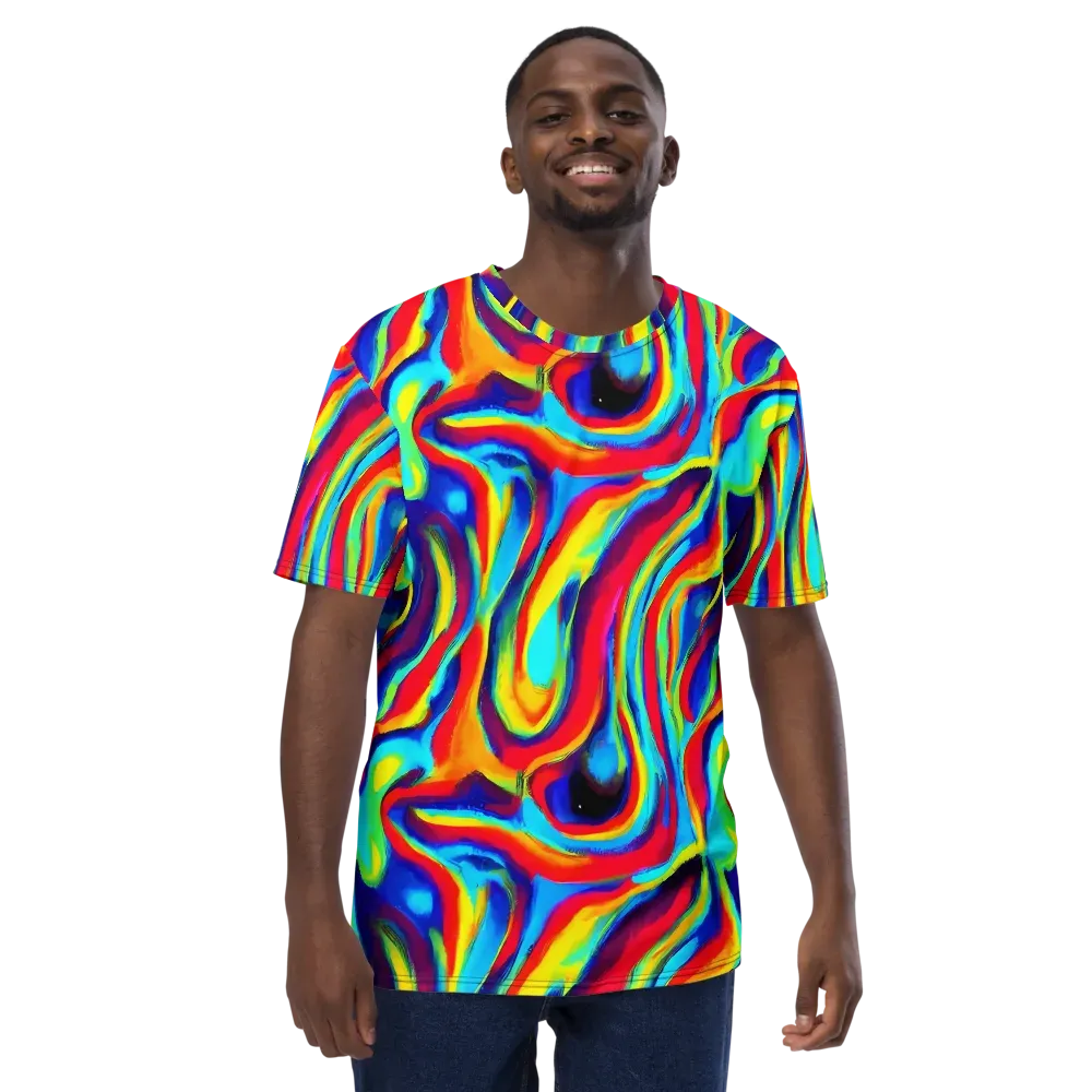 Stael Swirls on Men's Crew Neck T-Shirt — Front