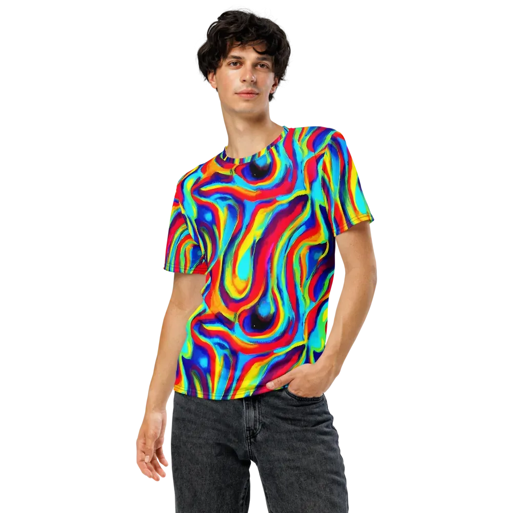Stael Swirls on Men's Crew Neck T-Shirt — Front