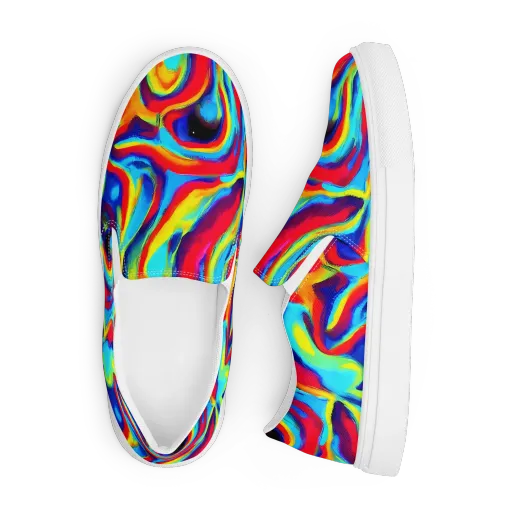 Stael Swirls on a Men's Slip-On Canvas Shoes