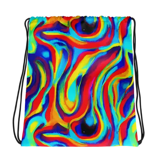 Stael Swirls on a Drawstring Bag