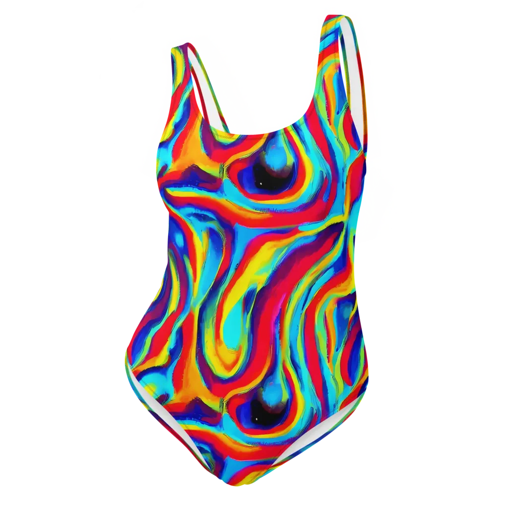 Stael Swirls on One-Piece Swimsuit — Front