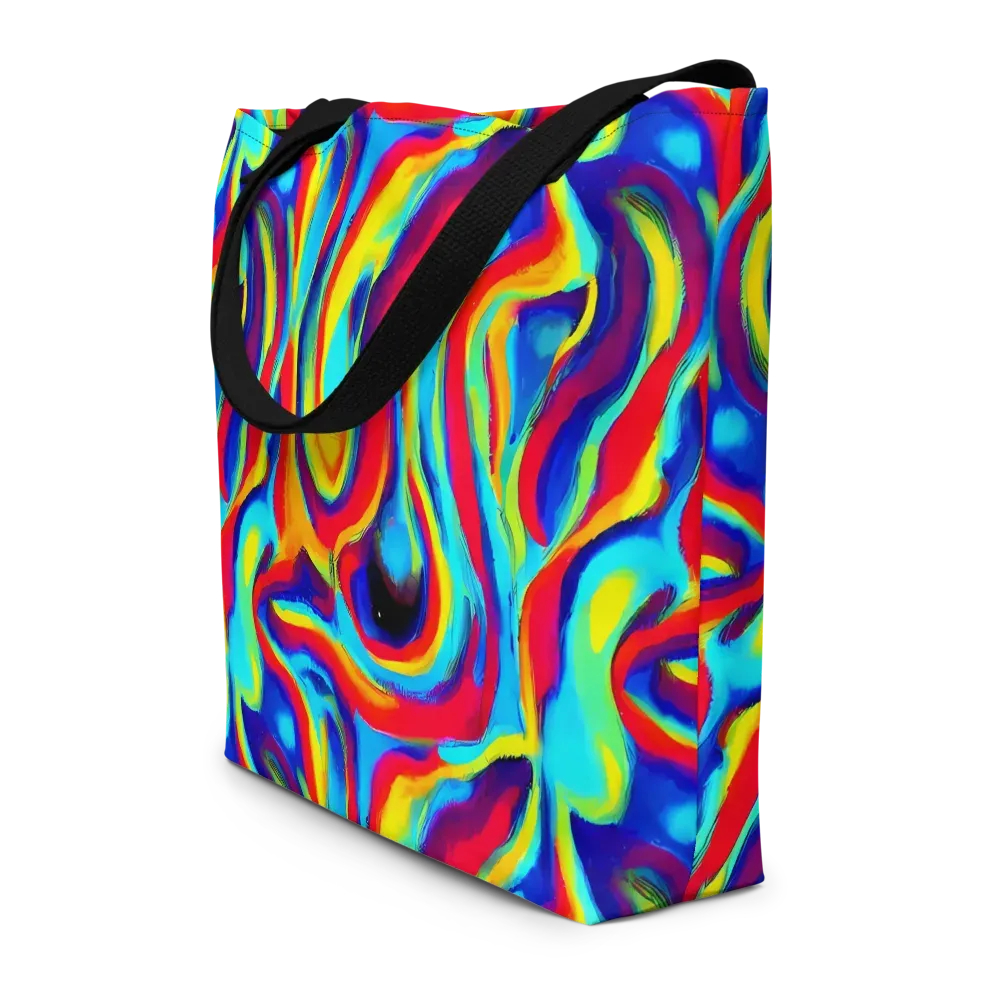 Stael Swirls on Large Tote Bag W/ Pocket — Front