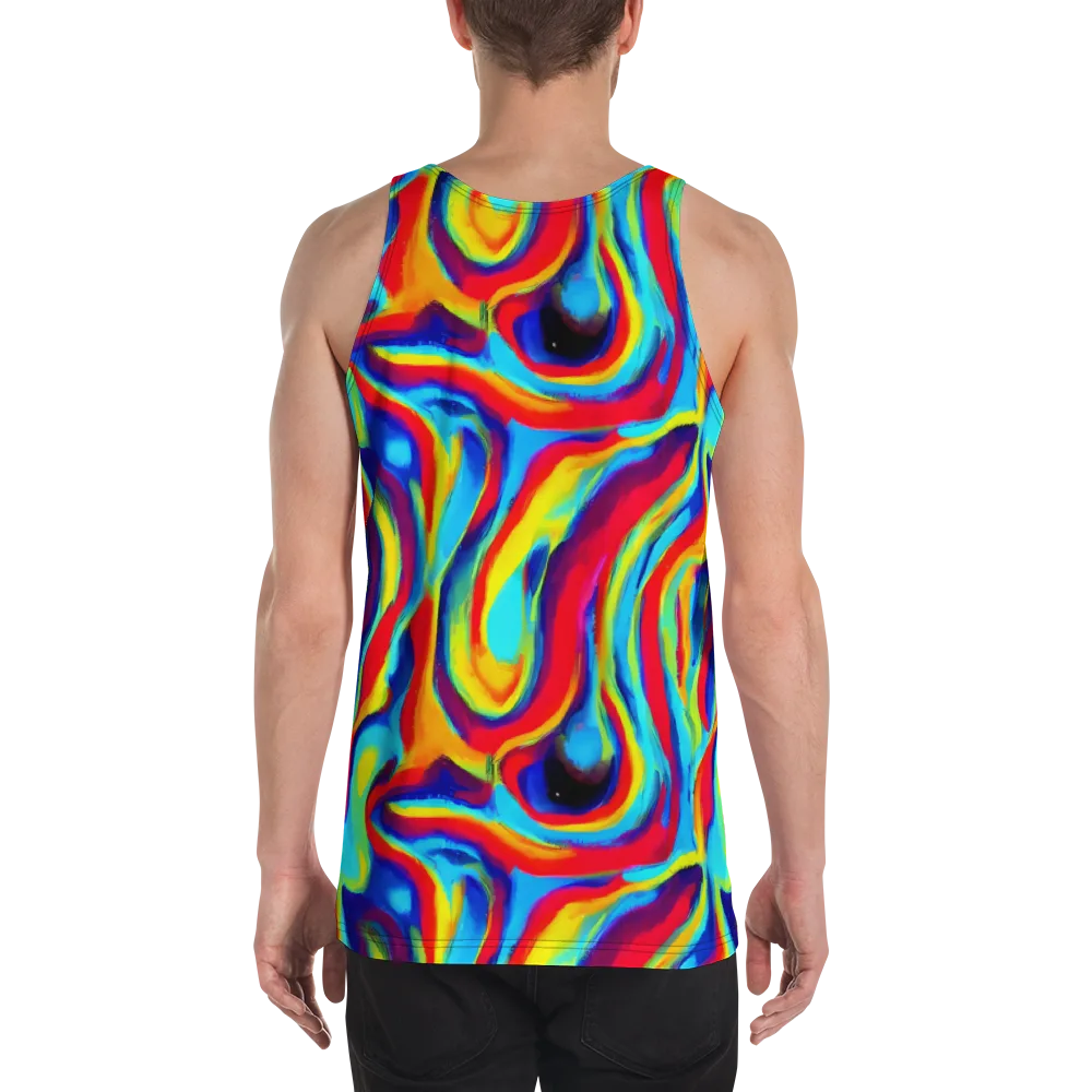Stael Swirls on Men's Tank Top — Back