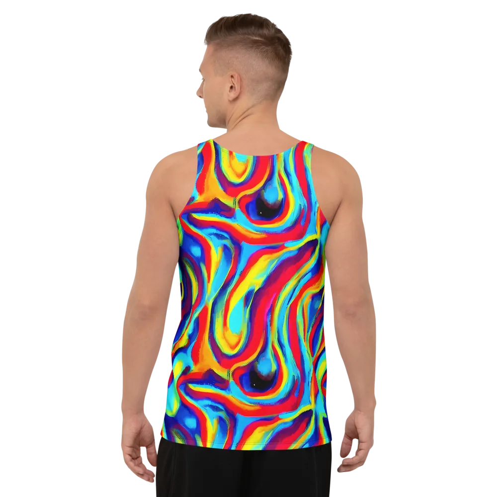 Stael Swirls on Men's Tank Top — Back