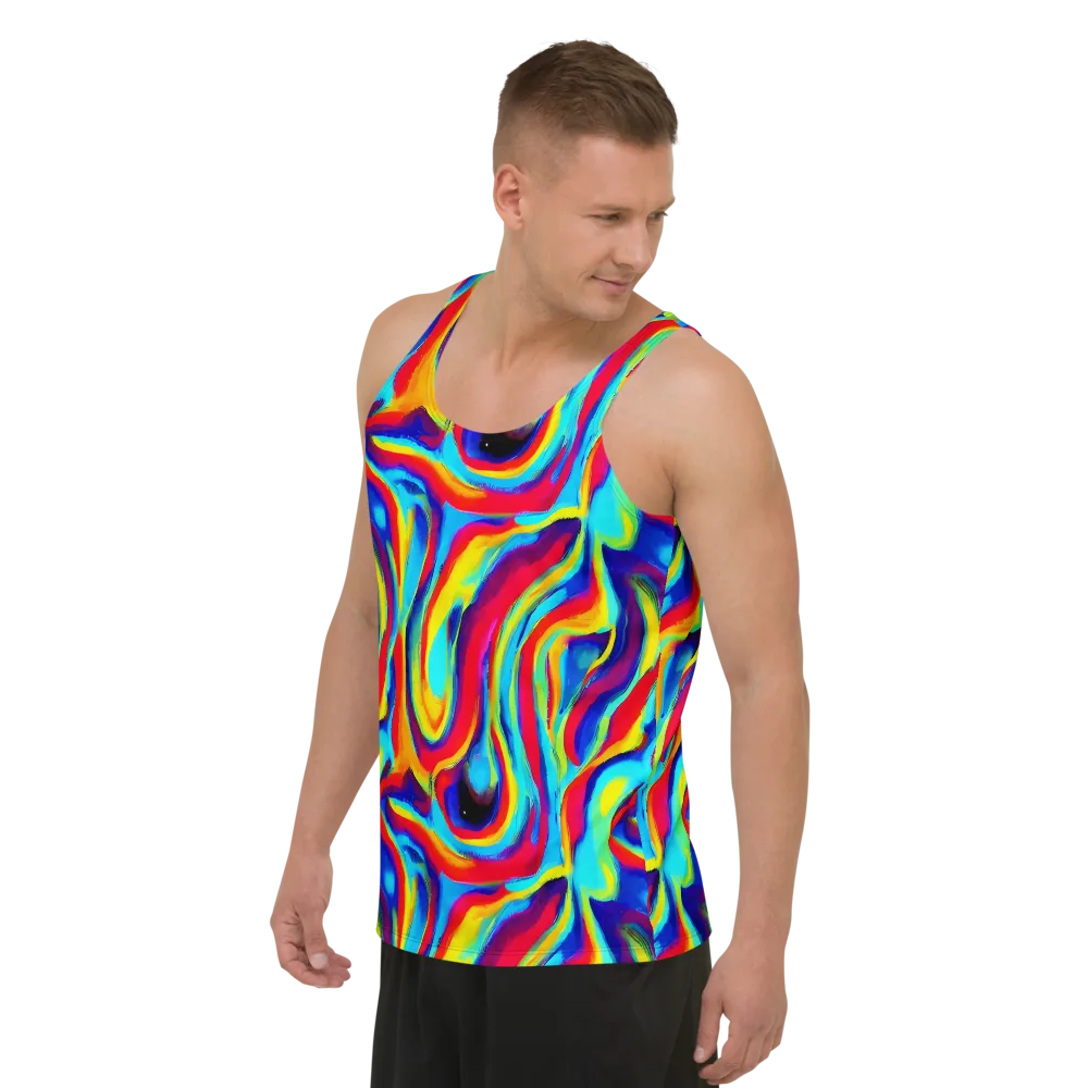 Stael Swirls on Men's Tank Top — Left Front