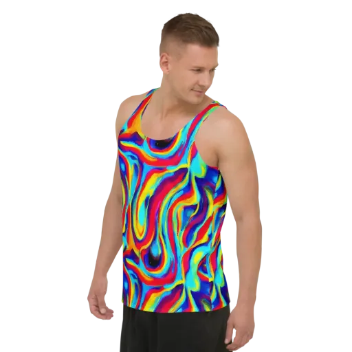 Stael Swirls on a Men's Tank Top