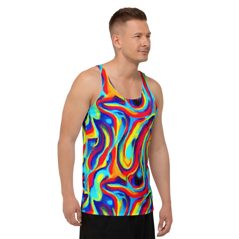 Stael Swirls on Men's Tank Top — Right Front
