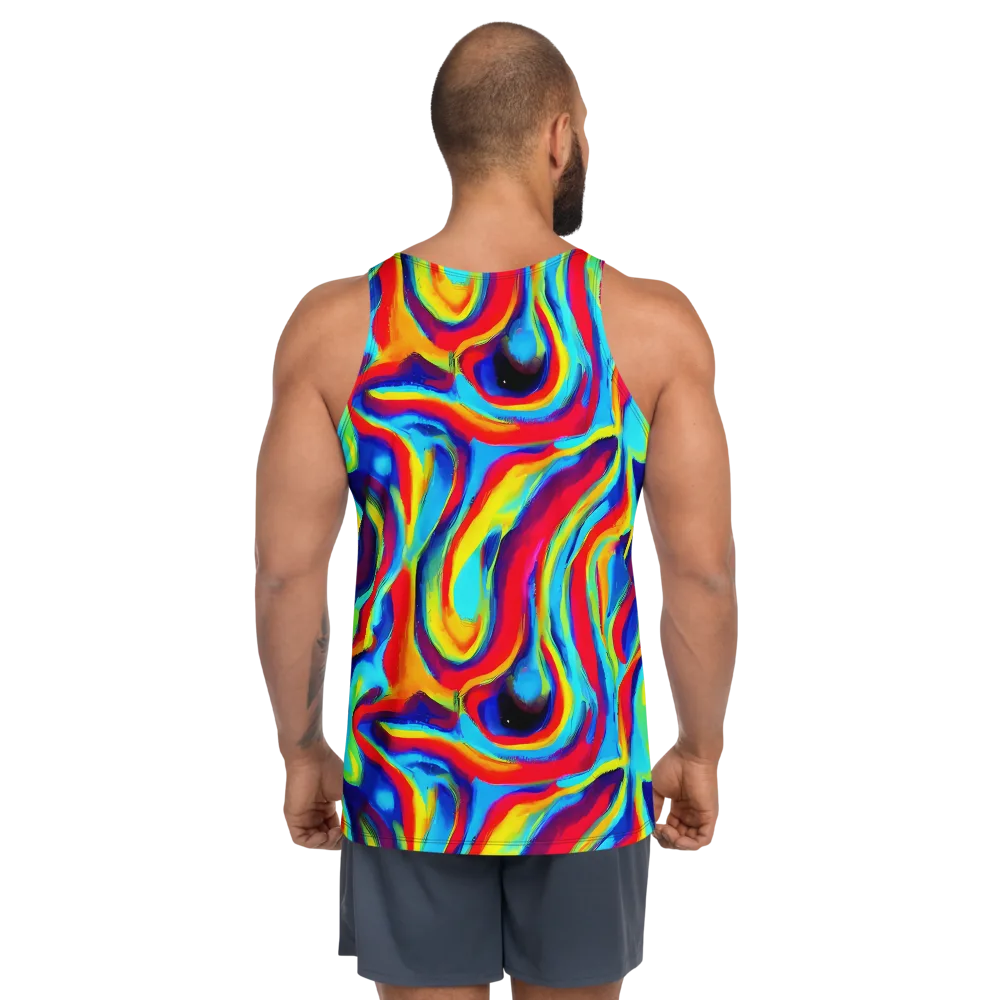 Stael Swirls on Men's Tank Top — Back