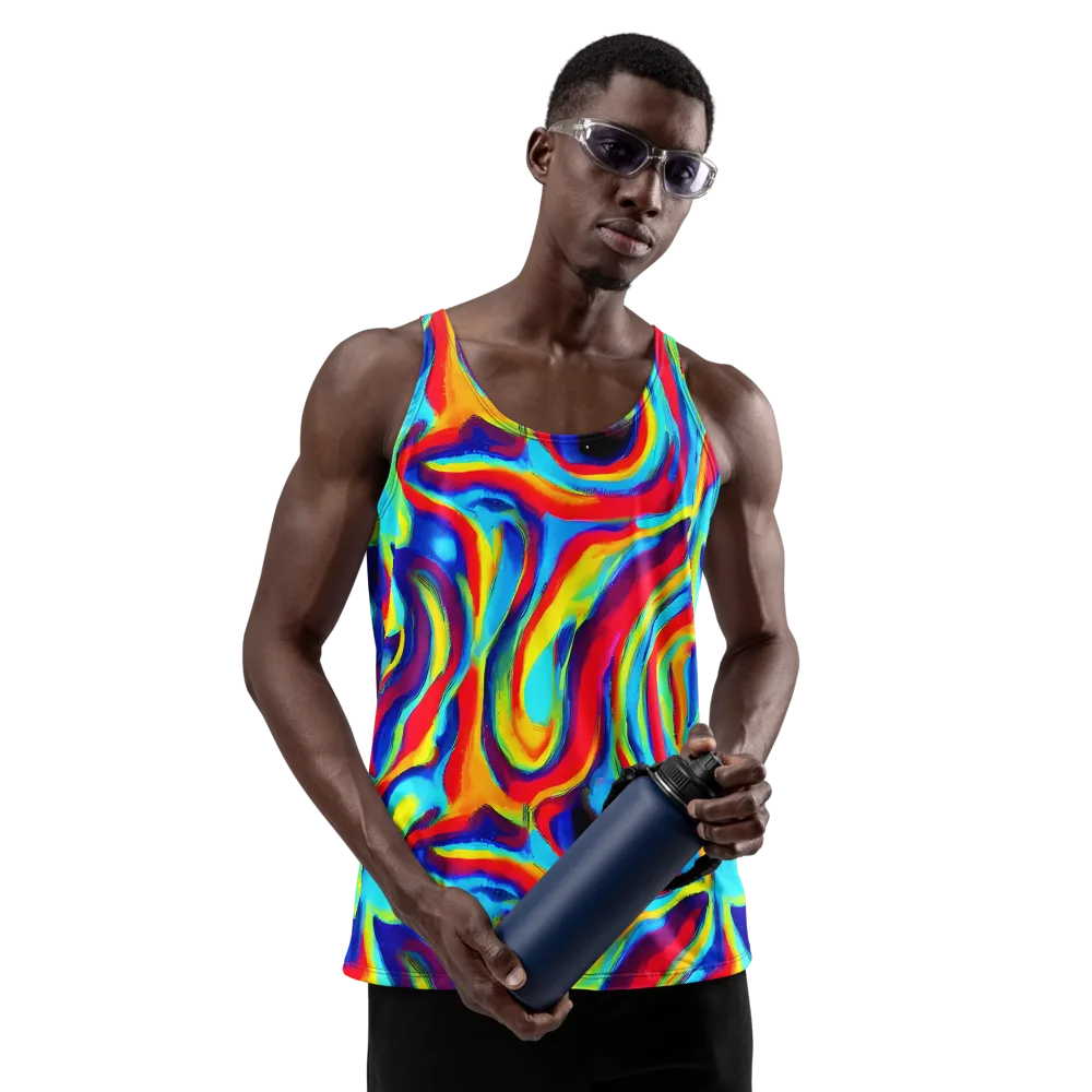 Stael Swirls on Men's Tank Top — Front
