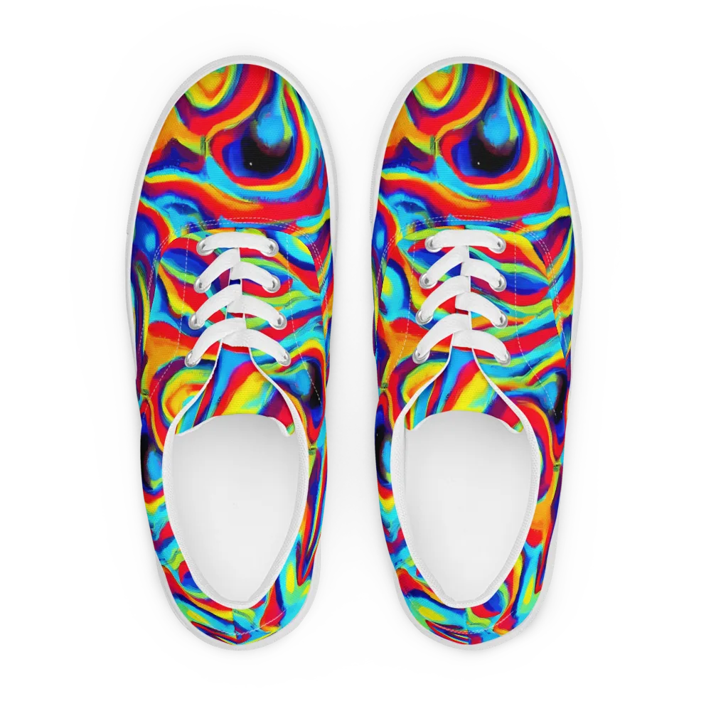 Stael Swirls on Men's Lace-Up Canvas Shoes — Front