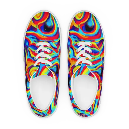 Stael Swirls on a Men's Lace-Up Canvas Shoes