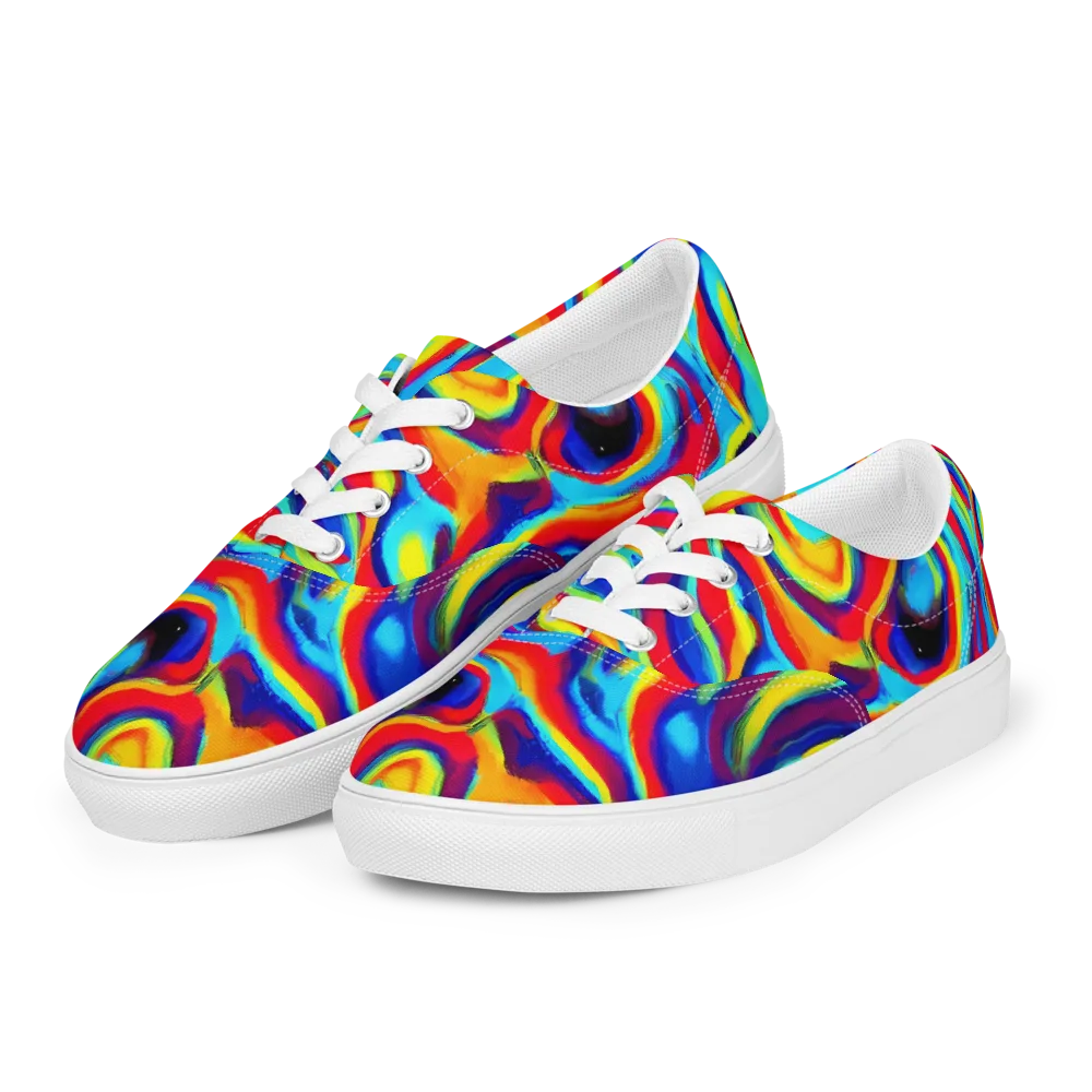 Stael Swirls on Men's Lace-Up Canvas Shoes — Left Front