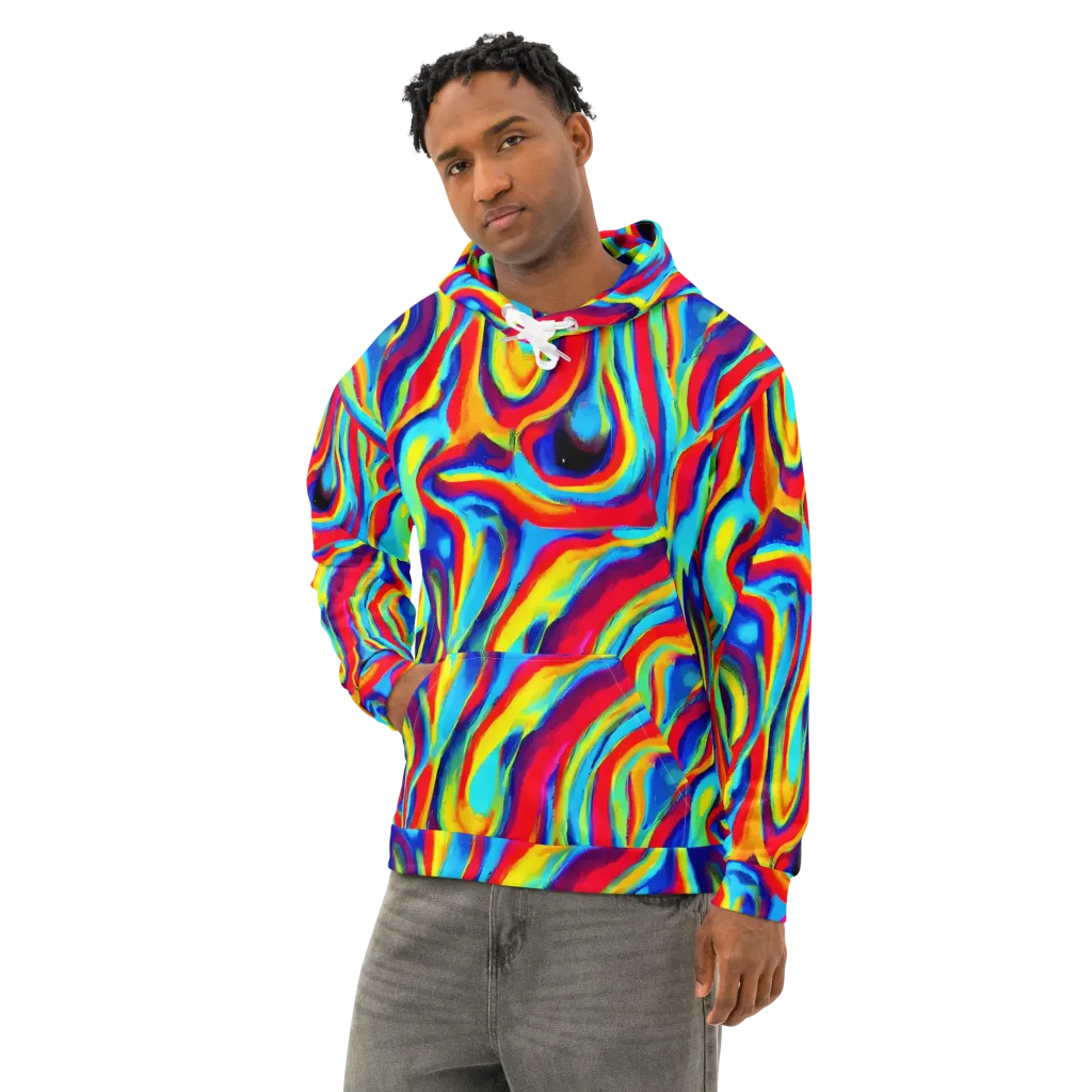 Stael Swirls on Cotton Hoodie — Left Front