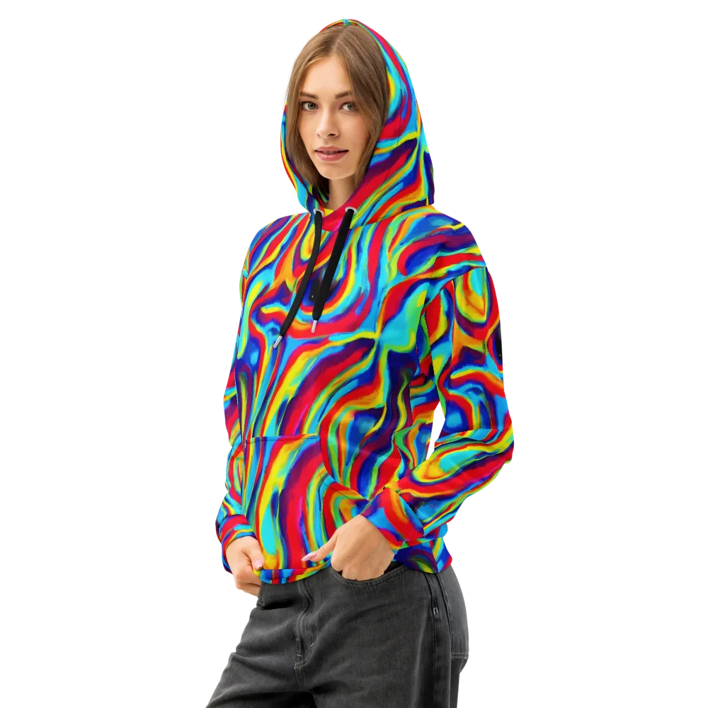 Stael Swirls on Cotton Hoodie — Left Front