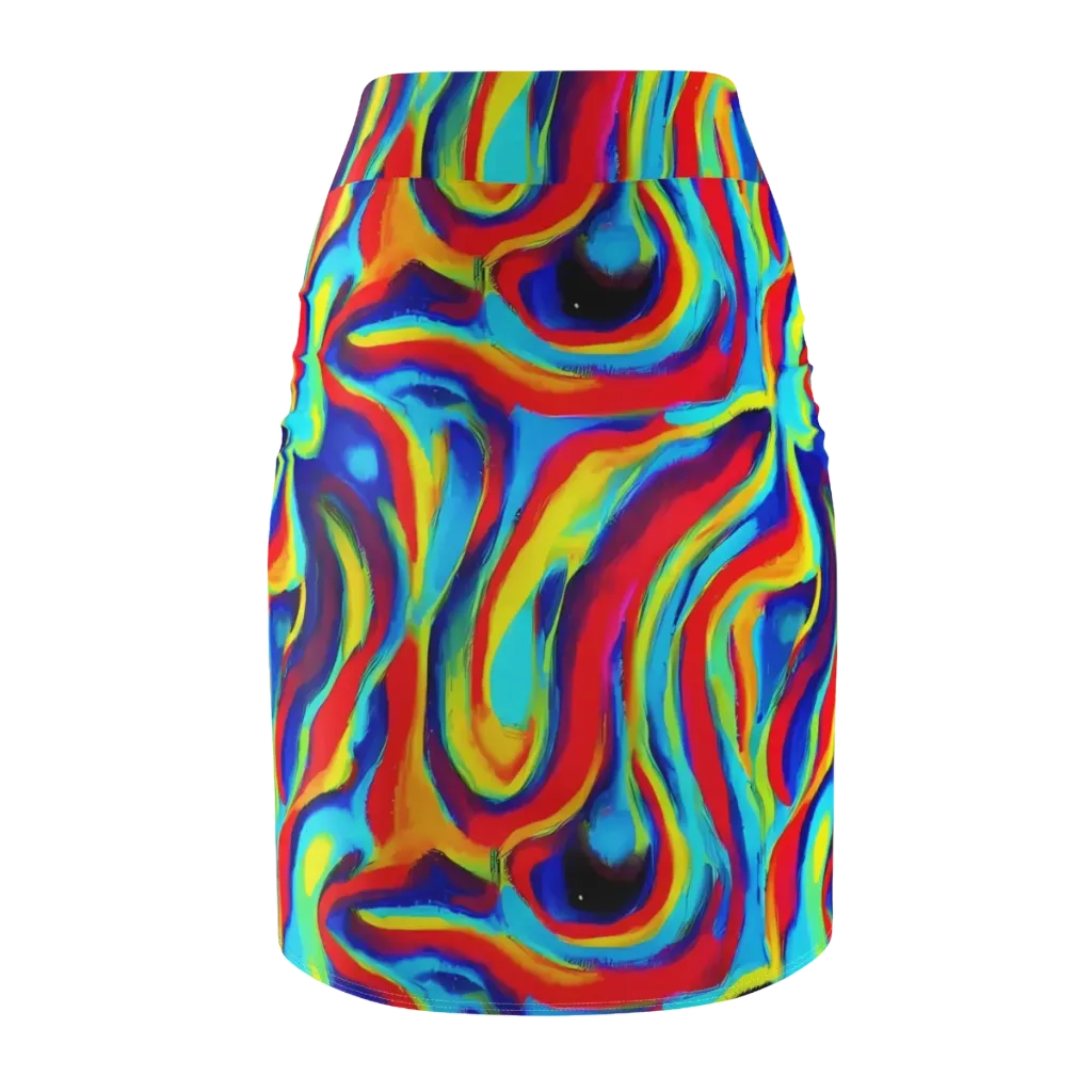 Stael Swirls on Pencil Skirt — Back