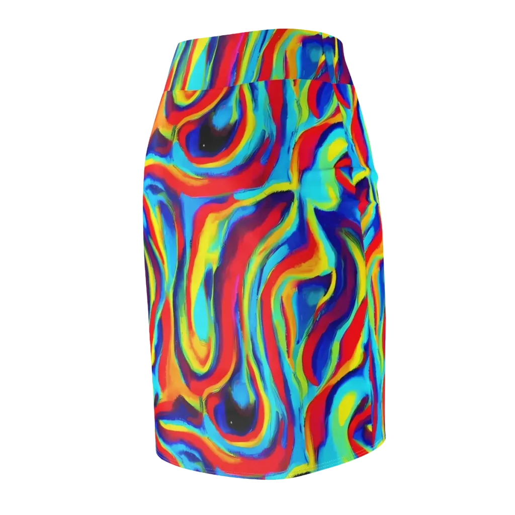 Stael Swirls on Pencil Skirt — Back Side