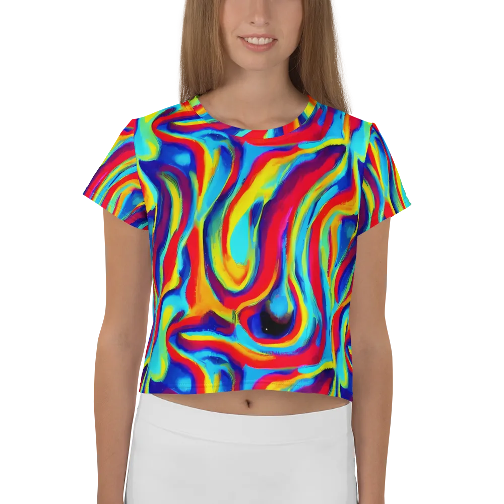 Stael Swirls on Crop Tee — Front