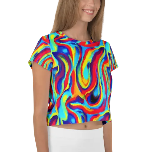 Stael Swirls on a Crop Tee