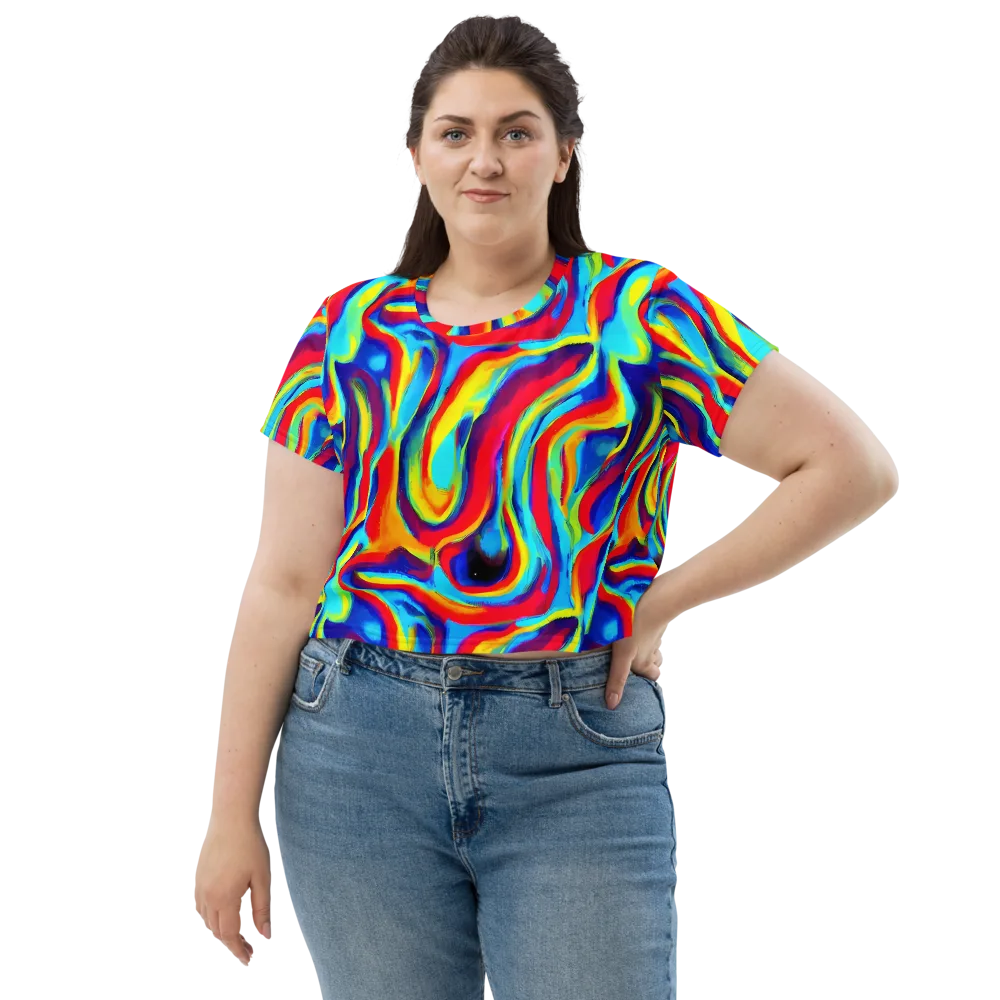 Stael Swirls on Crop Tee — Front