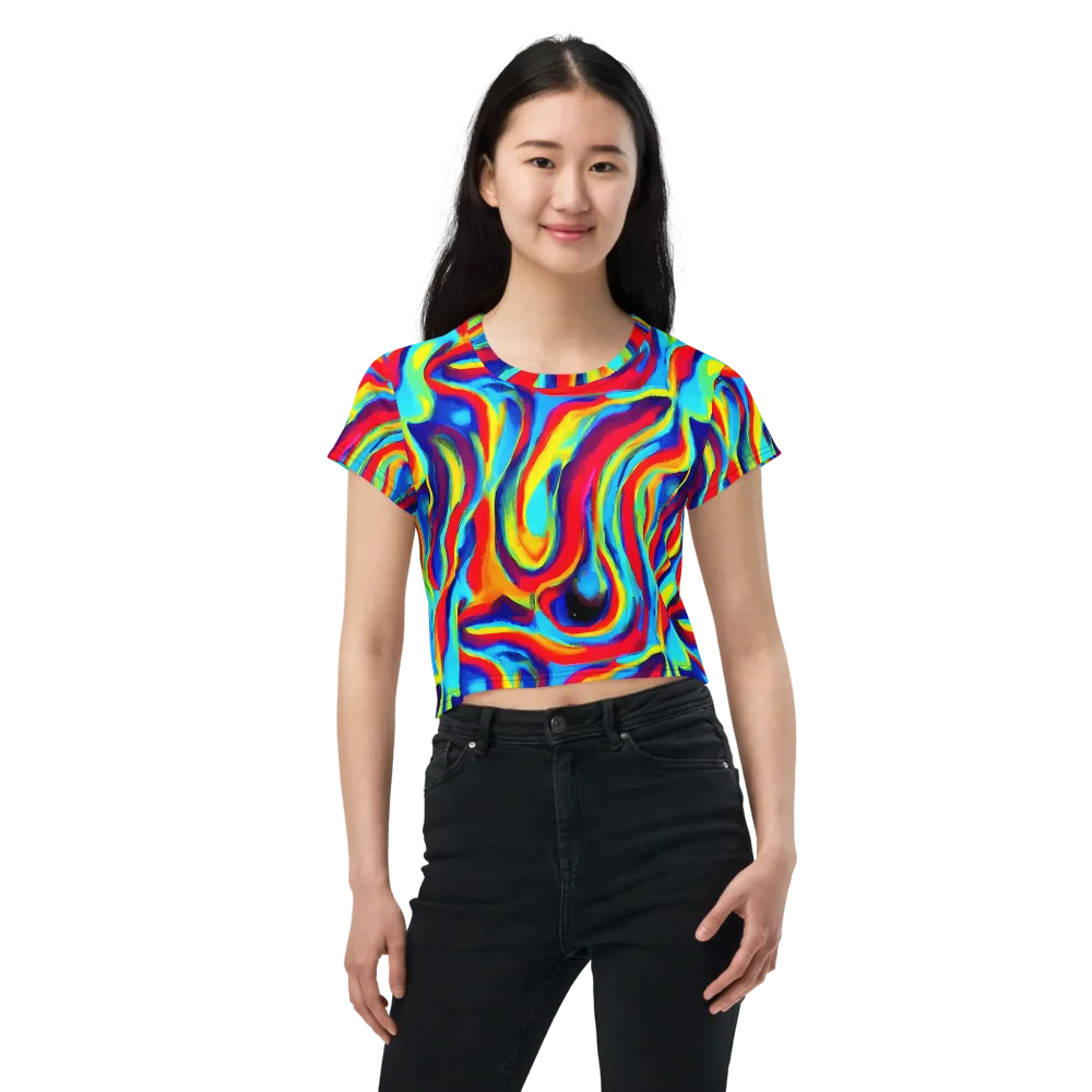 Stael Swirls on Crop Tee — Front
