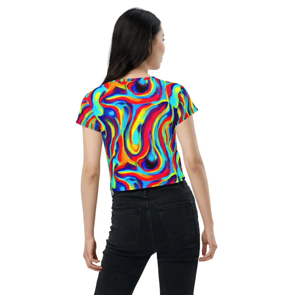 Stael Swirls on Crop Tee — Back