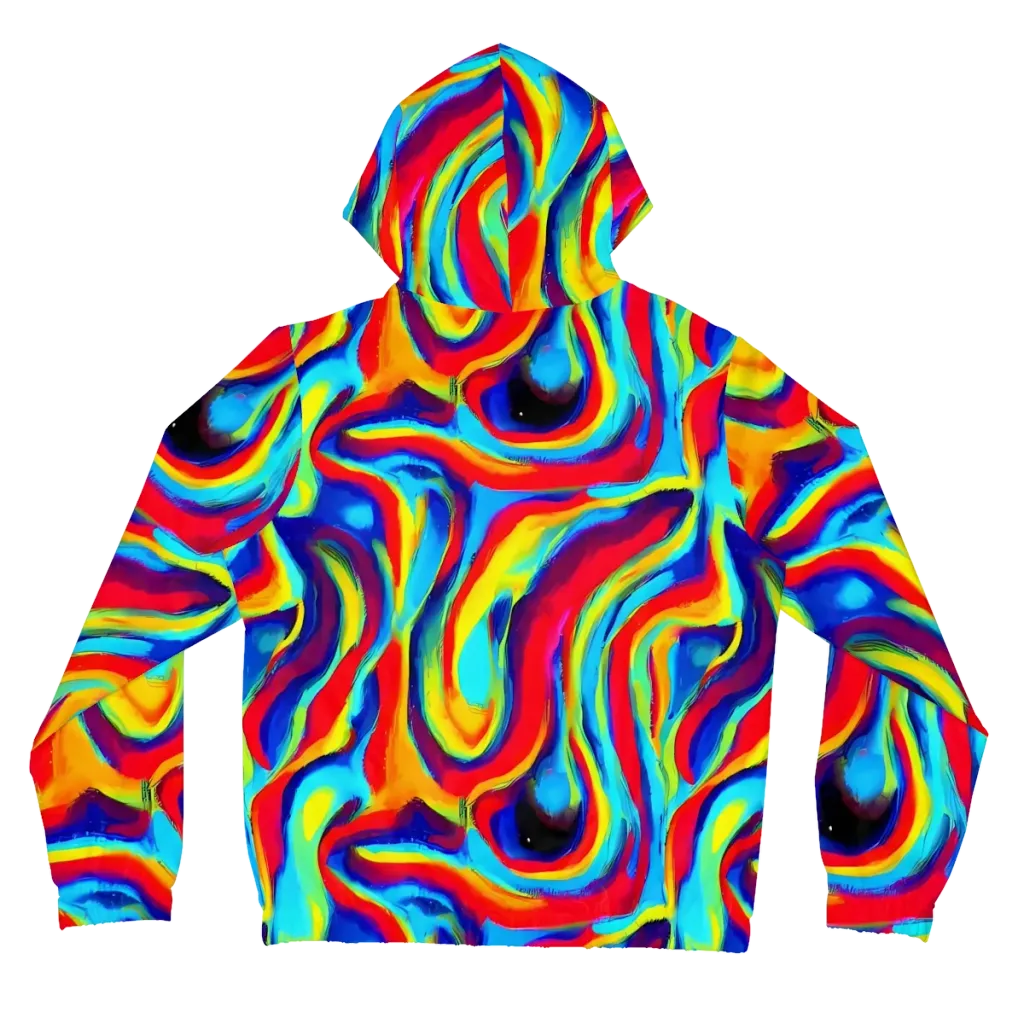 Stael Swirls on Women's Full-Zip Hoodie — Back