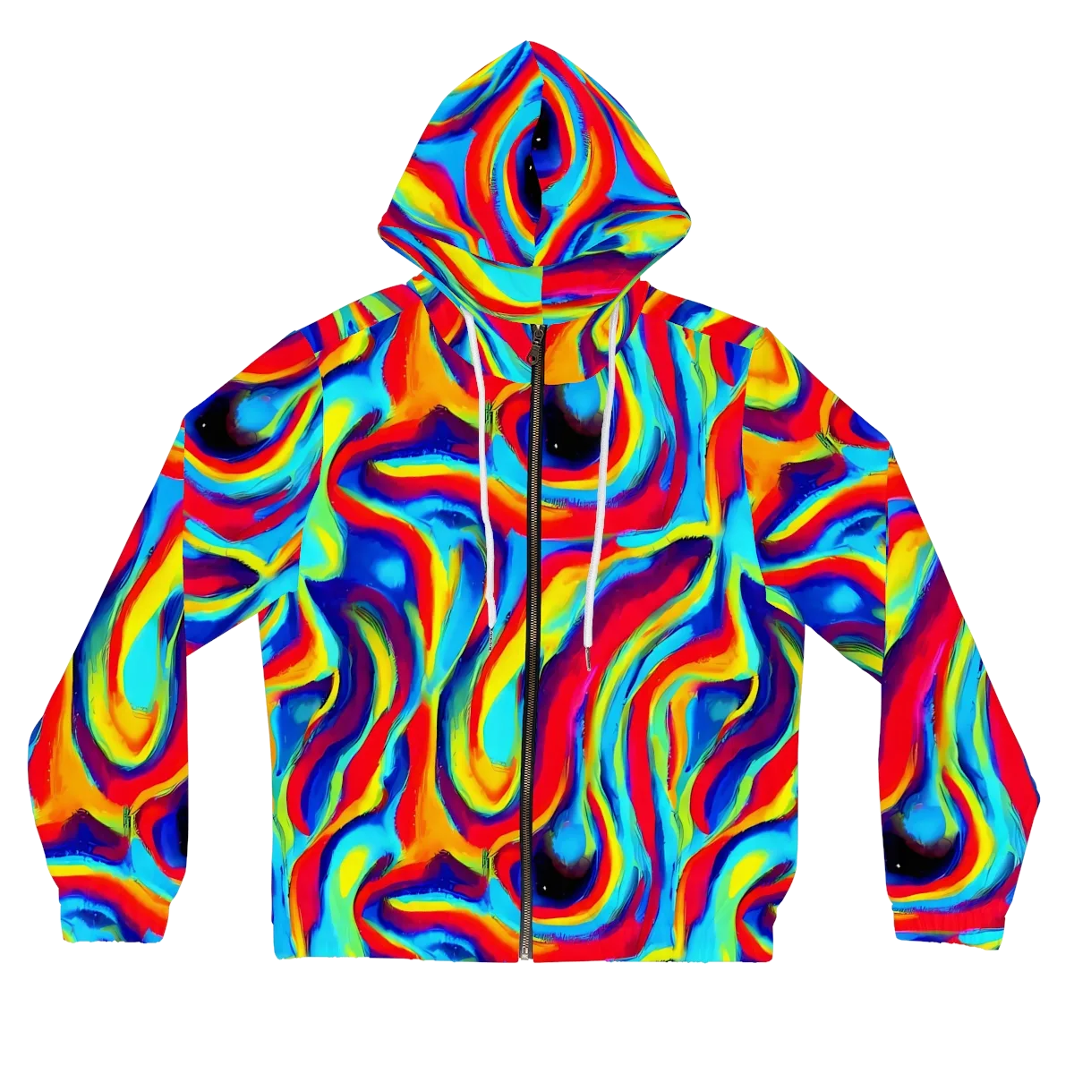 Stael Swirls on Women's Full-Zip Hoodie — Front