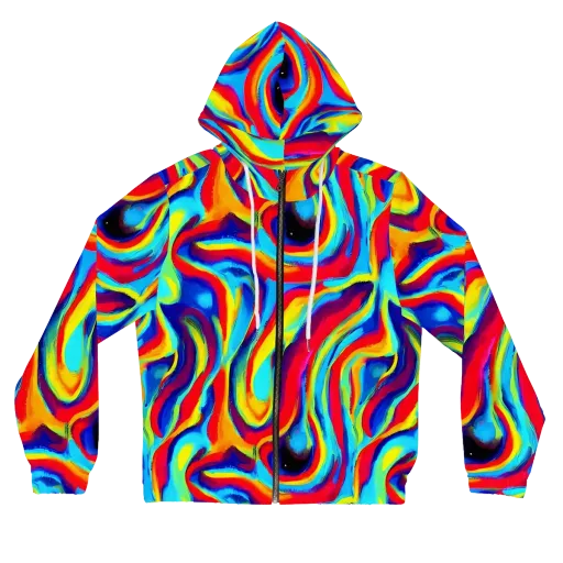 Stael Swirls on a Women's Full-Zip Hoodie