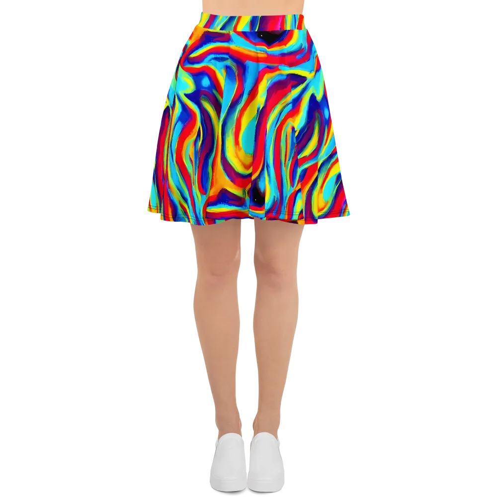 Stael Swirls on Skater Skirt — Front