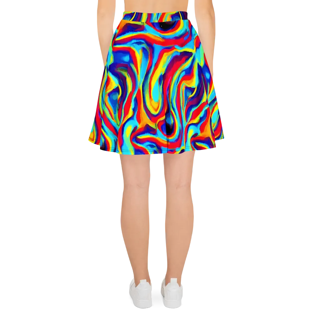 Stael Swirls on Skater Skirt — Back